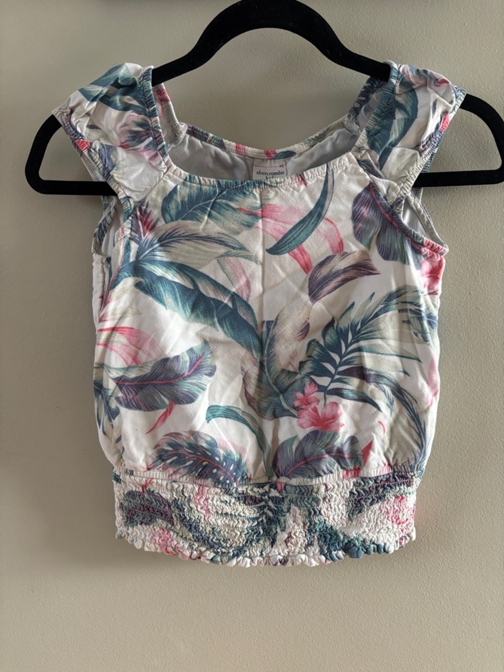 Abercrombie kids Floral Smocked Hem Sleeveless Top Sz 11/12